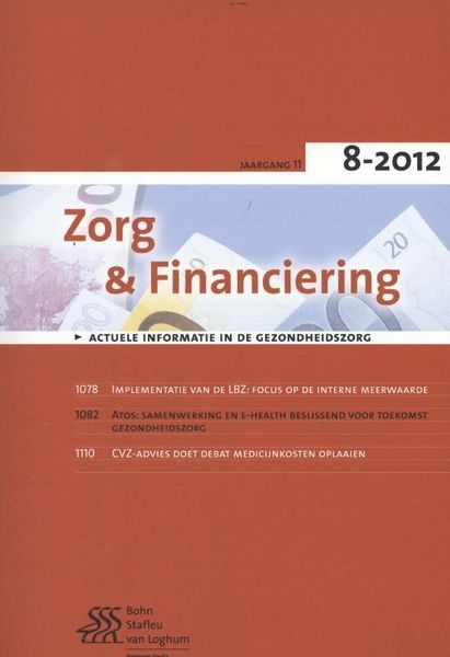 Produktbild: Zorg & Financiering - nr. 8-2012