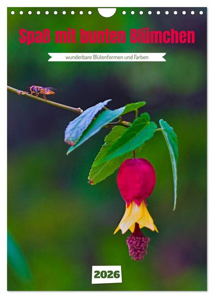 Spaß mit bunten Blümchen (Wandkalender 2026 DIN A4 hoch), CALVENDO Monatskalender