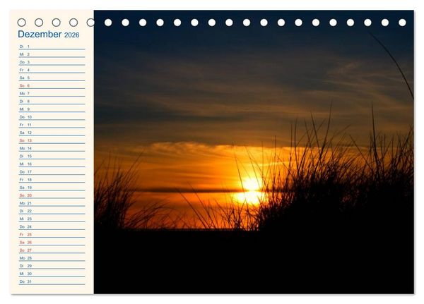 Produktbild: Urlaub auf Borkum (Tischkalender 2026 DIN A5 quer), CALVENDO Monatskalender