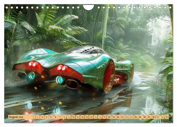 Produktbild: Futuristische Boliden - Asiatisch inspiriert (Wandkalender 2026 DIN A4 quer), CALVENDO Monatskalender