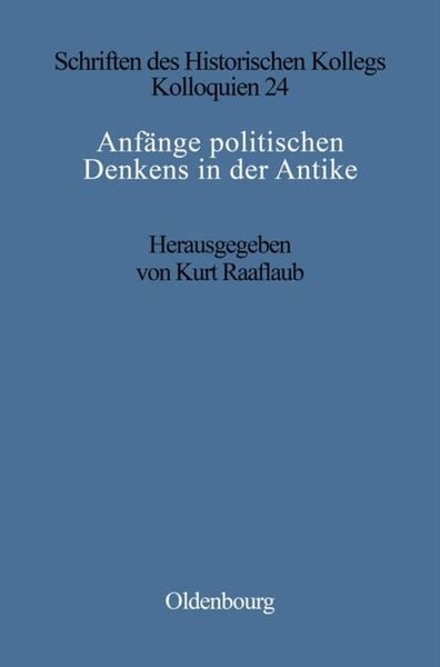 Produktbild: Anf&auml;nge politischen Denkens in der Antike