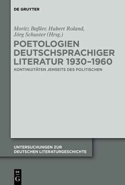 Produktbild: Poetologien deutschsprachiger Literatur 1930-1960