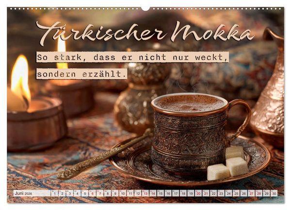 Produktbild: Kaffeemagie - Ein Jahr voller Genussmomente (Wandkalender 2026 DIN A2 quer), CALVENDO Monatskalender