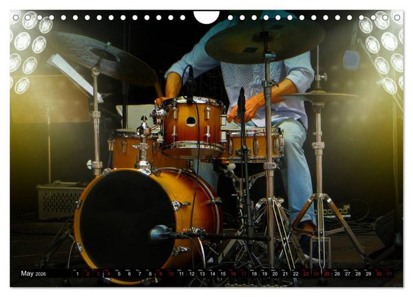 Produktbild: Drums On Stage - Let's Rock (Wall Calendar 2026 DIN A4 landscape), CALVENDO 12 Month Wall Calendar