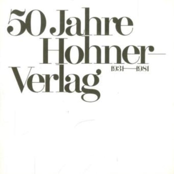 50 Jahre Hohner-Verlag 1931 - 1981 -
