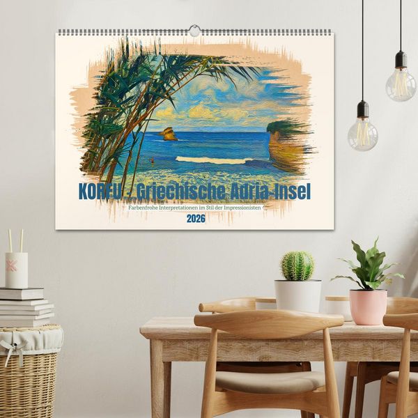 Produktbild: Korfu - Griechische Adria-Insel (Wandkalender 2026 DIN A2 quer), CALVENDO Monatskalender