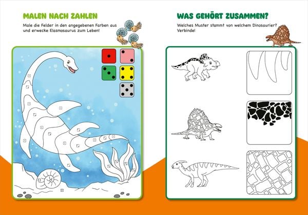 Produktbild: Malen und R&auml;tseln f&uuml;r Kindergartenkinder. Dinosaurier