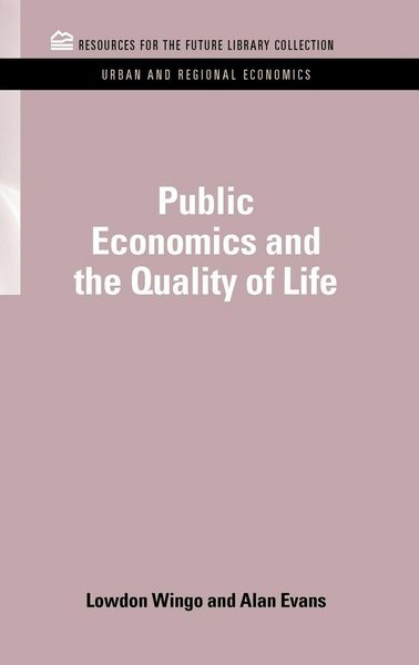 Produktbild: Public Economics and the Quality of Life