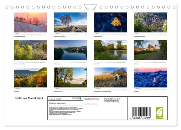 Produktbild: S&uuml;dliches Maindreieck (Wandkalender 2026 DIN A4 quer), CALVENDO Monatskalender