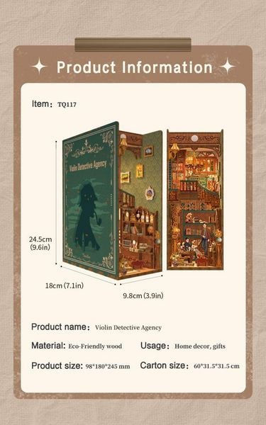 Produktbild: Book Nook DIY B&uuml;cherecke Violin Detective Agency