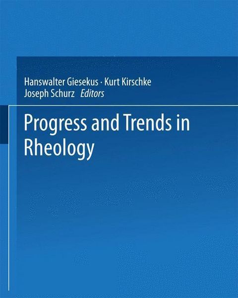 Produktbild: Progress and Trends in Rheology