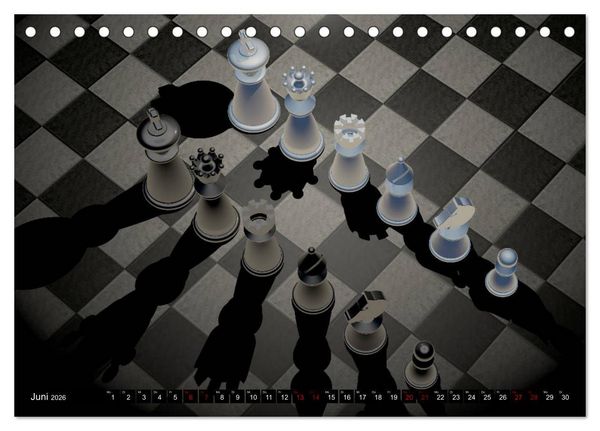 Produktbild: SCHACH - Spiel der K&ouml;nige (Tischkalender 2026 DIN A5 quer), CALVENDO Monatskalender