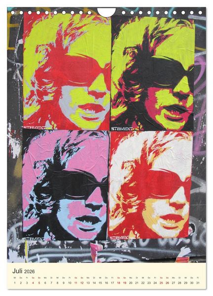 Produktbild: Berlin StreetArt Classics (Wandkalender 2026 DIN A4 hoch), CALVENDO Monatskalender