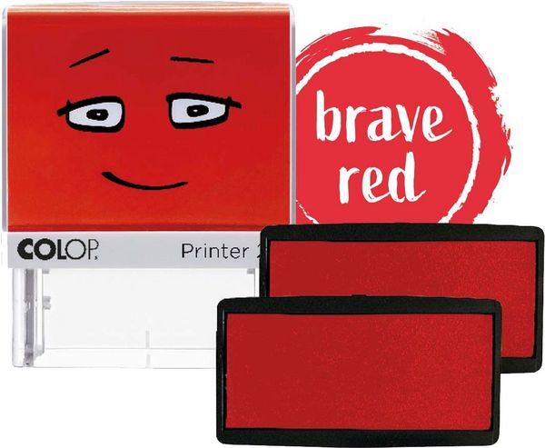 Produktbild: COLOP NIO Ersatz-Stempelkissen, Packung mit 2 Stempelkissen, brave red
