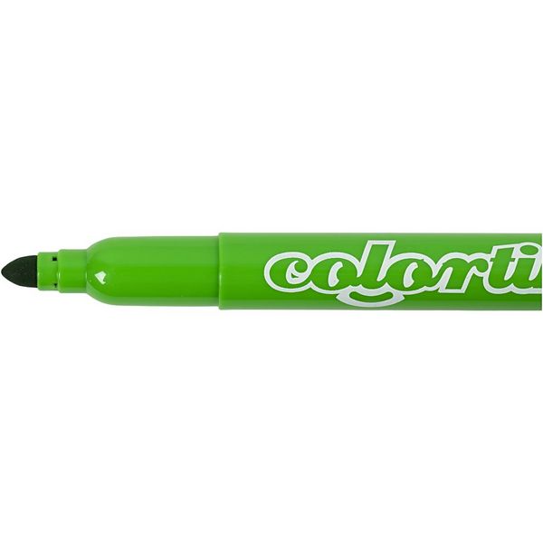 Produktbild: Creativ Company Colortime Marker, Strichst&auml;rke 5 mm, Standard-Farben, 12 Stk