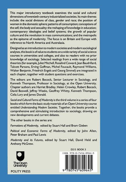 Produktbild: The Social and Cultural Forms of Modernity