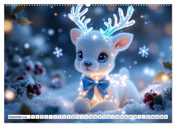 Produktbild: Leuchtende Tierbabys (hochwertiger Premium Wandkalender 2026 DIN A2 quer), Kunstdruck in Hochglanz