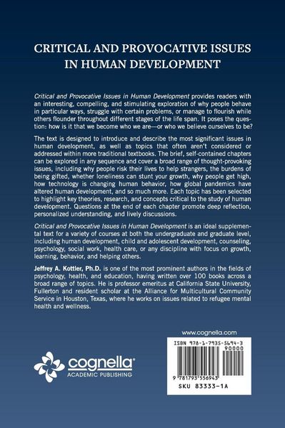 Produktbild: Critical and Provocative Issues in Human Development