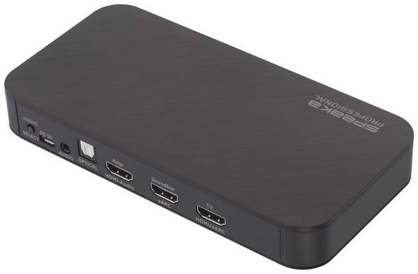 Produktbild: SpeaKa Professional TV, Receiver, Audio Extraktor SP-HDA-502 [HDMI - HDMI] 3840 x 2160 Pixel eARC, S/PDIF- + Analogausgang