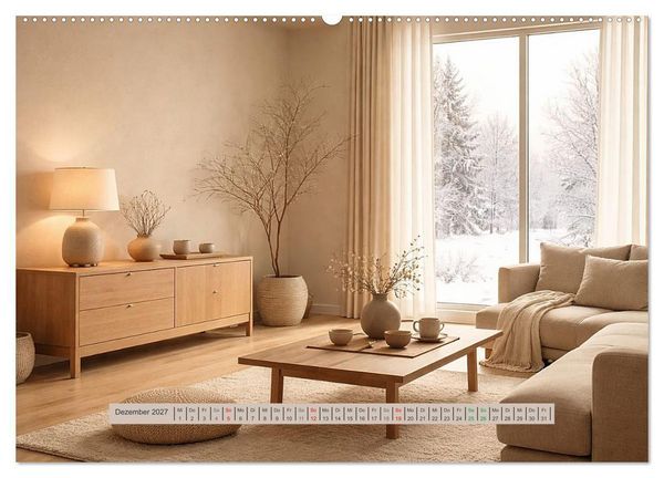 Produktbild: Wohntr&auml;ume &ndash; Minimalistische R&auml;ume voller Ruhe (hochwertiger Premium Wandkalender 2027 DIN A2 quer), Kunstdruck in Hochglanz