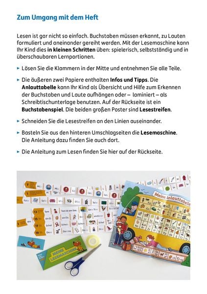Produktbild: Meine &Uuml;bungsstreifen Lesen lernen &ndash; 1. Klasse: Buchstaben, Silben, einfache W&ouml;rter