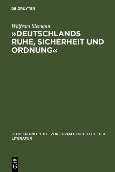 Produktbild: &raquo;Deutschlands Ruhe, Sicherheit und Ordnung&laquo;