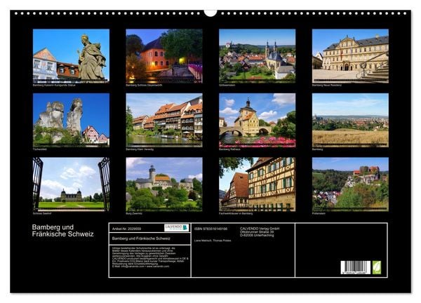 Produktbild: Bamberg und Fr&auml;nkische Schweiz (Wandkalender 2026 DIN A2 quer), CALVENDO Monatskalender
