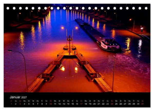 Produktbild: Binnenschiff Ahoi! (Tischkalender 2027 DIN A5 quer), CALVENDO Monatskalender