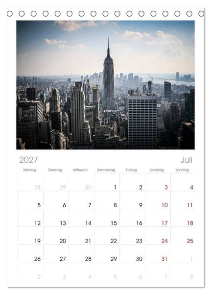 Produktbild: Tischplaner 2027 - New York feeling (A5 Tischkalender zum Aufstellen) CALVENDO