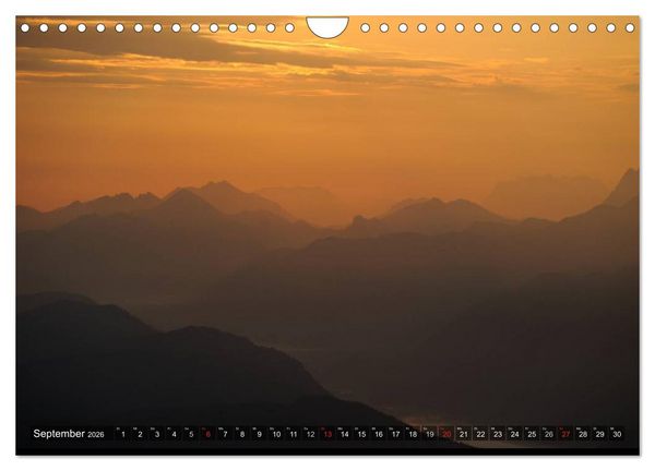 Produktbild: Magische Bergwelt, zwischen Sonnenaufgang und Sonnenuntergang (Wandkalender 2026 DIN A4 quer), CALVENDO Monatskalender