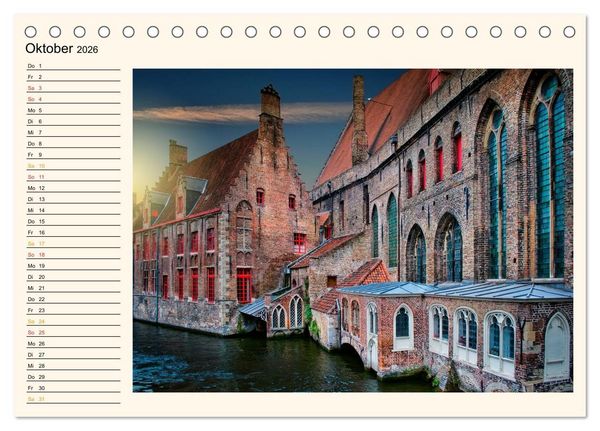 Produktbild: Br&uuml;gge - Venedig des Nordens (Tischkalender 2026 DIN A5 quer), CALVENDO Monatskalender
