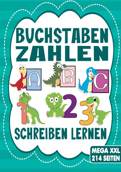 Produktbild: Buchstaben & Zahlen Schreiben &ndash; Das Dino Lernheft f&uuml;r Kinder ab 4 Jahren