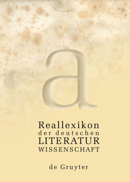 Produktbild: Reallexikon der deutschen Literaturwissenschaft