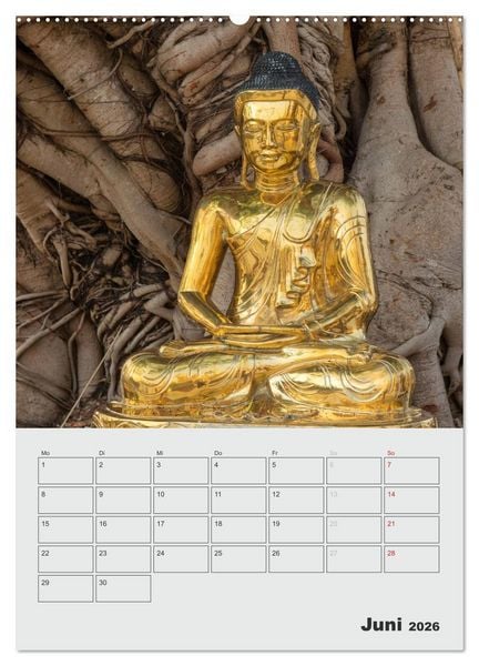 Produktbild: BUDDHA - Das sanfte L&auml;cheln (hochwertiger Premium Wandkalender 2026 DIN A2 hoch), Kunstdruck in Hochglanz