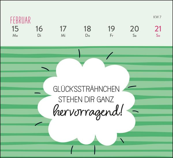 Produktbild: Mini-Wochenkalender 2027: Ein kleines L&auml;cheln f&uuml;r jeden Tag