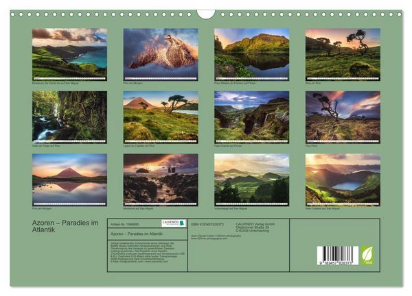 Produktbild: Azoren &ndash; Paradies im Atlantik (Wandkalender 2026 DIN A3 quer), CALVENDO Monatskalender