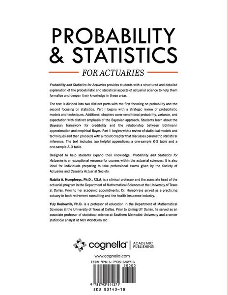 Produktbild: Probability and Statistics for Actuaries