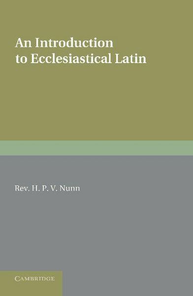 Produktbild: An Introduction to Ecclesiastical Latin