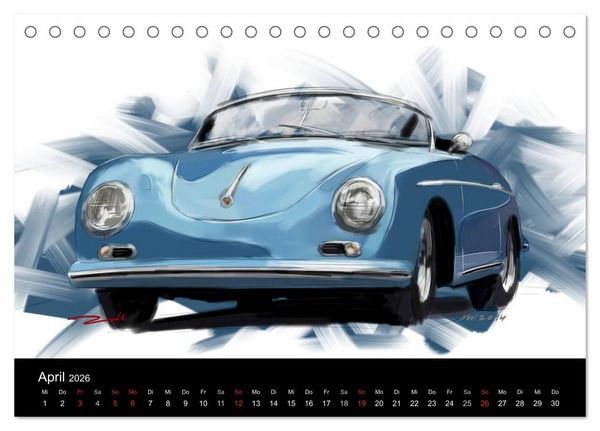 Produktbild: Porsche inspired Artwork by Reinhold Art&acute;s (Tischkalender 2026 DIN A5 quer), CALVENDO Monatskalender