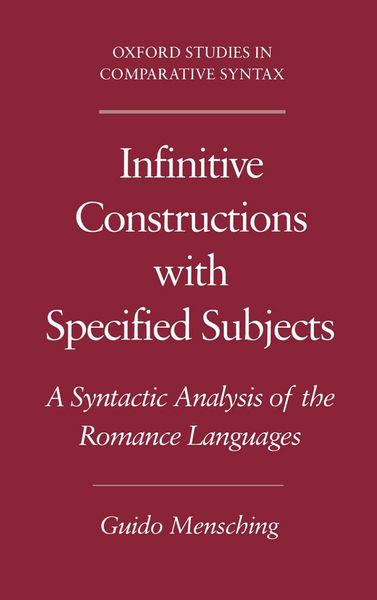 Produktbild: Infinitive Constructions with Specified Subjects