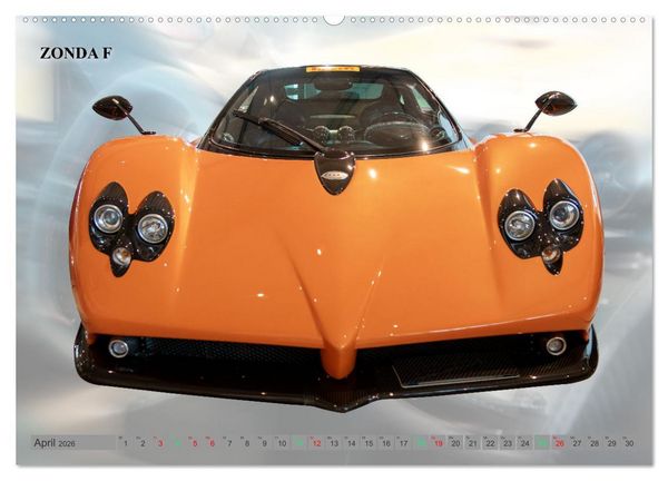 Produktbild: Pagani italienische Automobilkunst (Wandkalender 2026 DIN A2 quer), CALVENDO Monatskalender