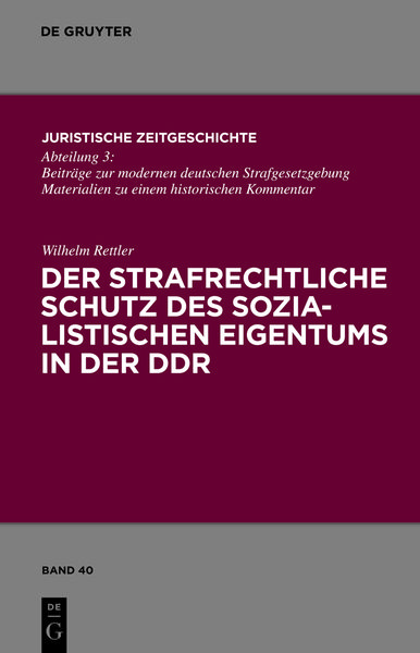 Produktbild: Der strafrechtliche Schutz des sozialistischen Eigentums in der DDR