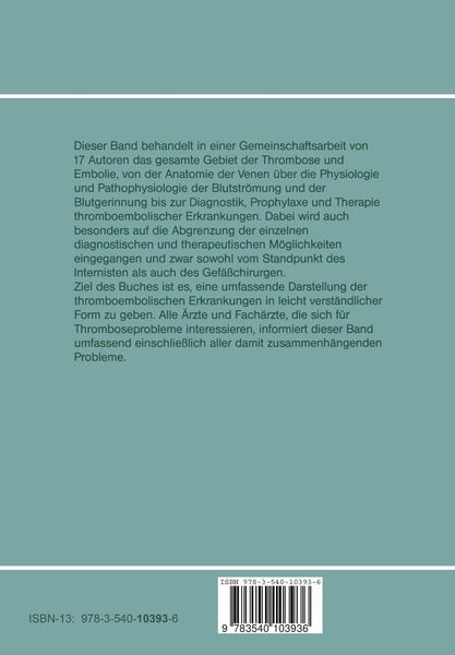 Produktbild: Thrombose und Embolie