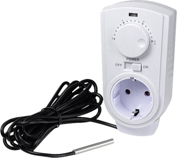 Produktbild: InterB&auml;r 8141-108.01 Raumthermostat Zwischenstecker 1St.
