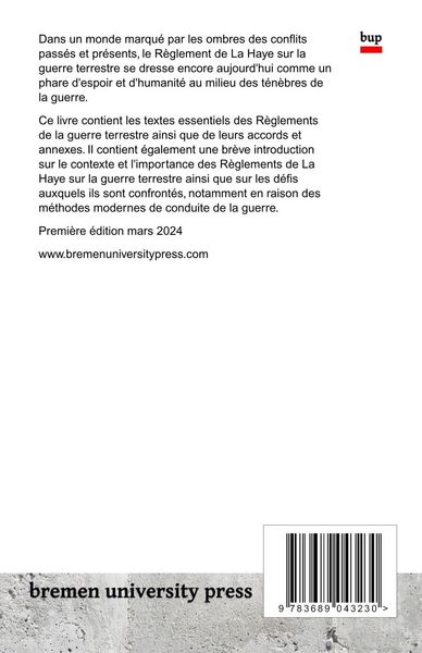 Produktbild: Le R&egrave;glement de la Haye sur la guerre terrestre avec ses annexes et ses compl&eacute;ments