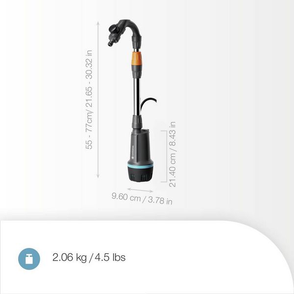Produktbild: GARDENA Akku-Regenfasspumpe 2600 Comfort 18V P4A solo Regenwassernutzungsanlage 2600 l/h 1.8m