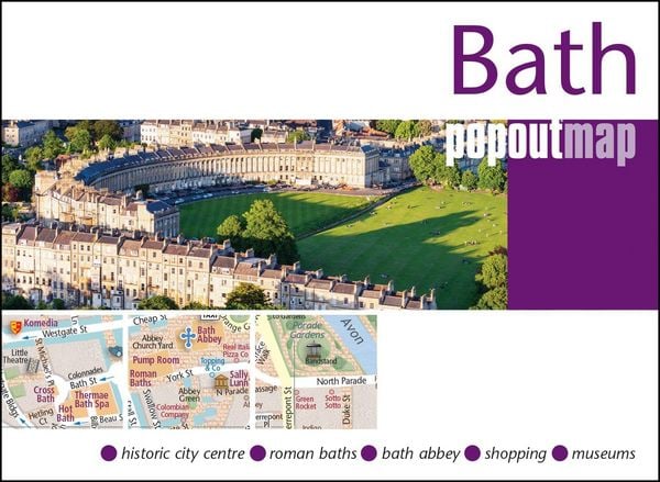 Produktbild: Bath PopOut Map - pocket size, pop up map of Bath city centre