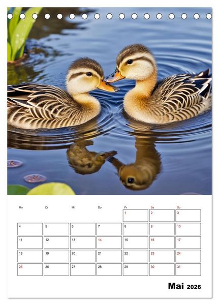 Produktbild: Mit Tieren hinein in das neue Jahr (Tischkalender 2026 DIN A5 hoch), CALVENDO Monatskalender