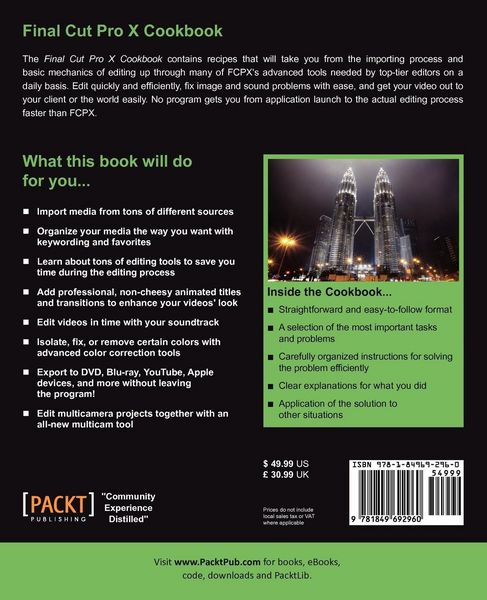 Produktbild: Final Cut Pro X Cookbook