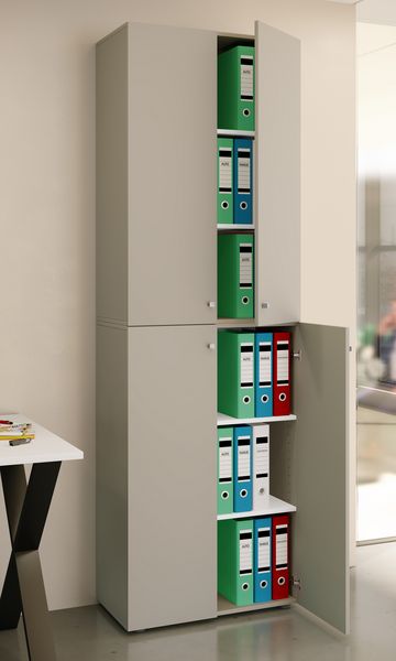 Produktbild: B&uuml;roschrank B&uuml;cher Ordner Aktenschrank Lona 6fach